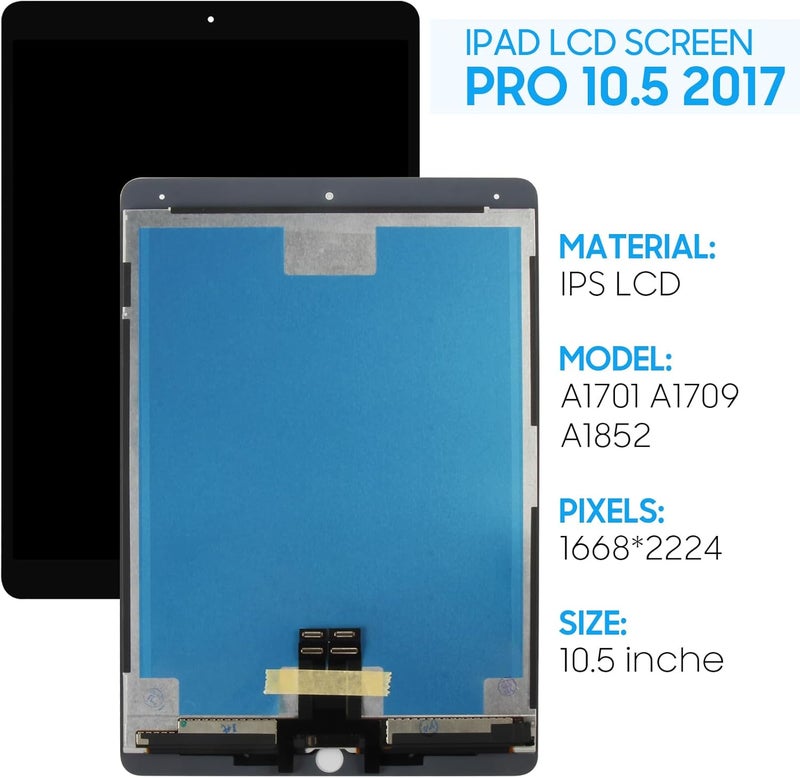 Yondista Screen Replacement for iPad Pro 10.5 2017 A1701 A1709 A1852 LCD Screen Display Replacement - 10.5'' | Black | Includes Opening Tools & Screen Protector - Image 2